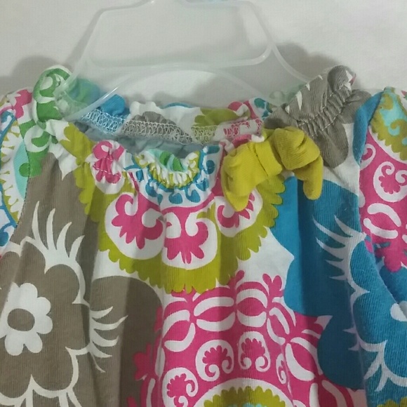 Carter's Floral Print Bow Long Sleeve Top - Picture 2 of 8